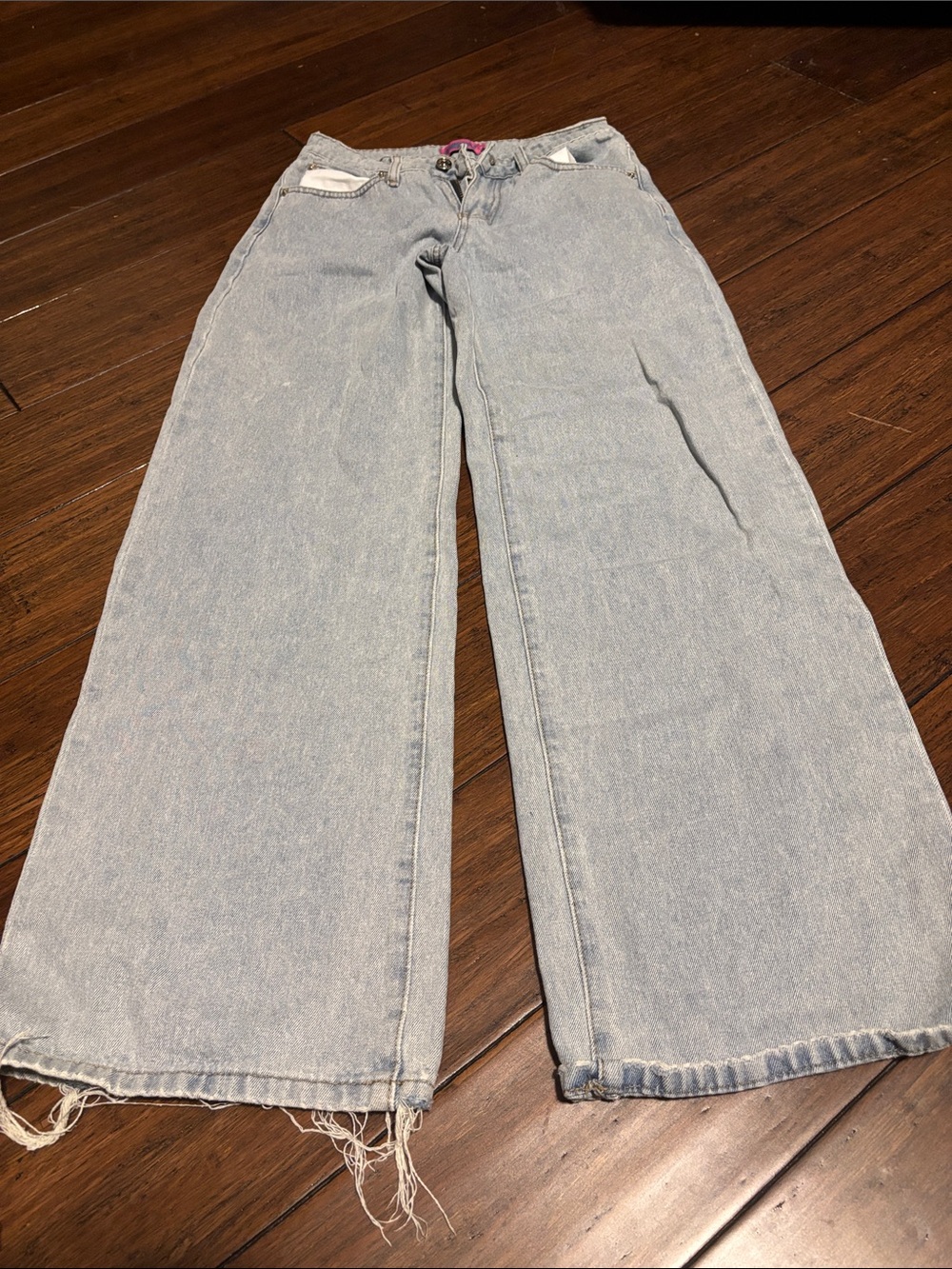 Edikted Light Blue Wide-Leg Jeans